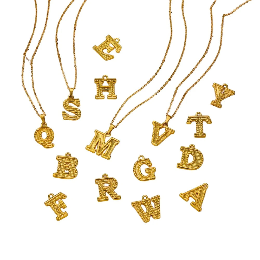 Gold Color Letter Necklace