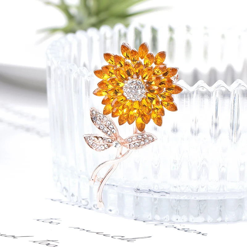 Pearl Sunflower Brooches