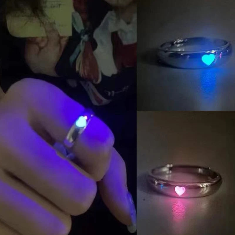 Heart Glowing Rings In Dark