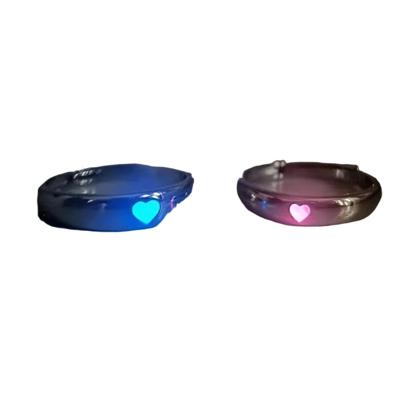 Heart Glowing Rings In Dark