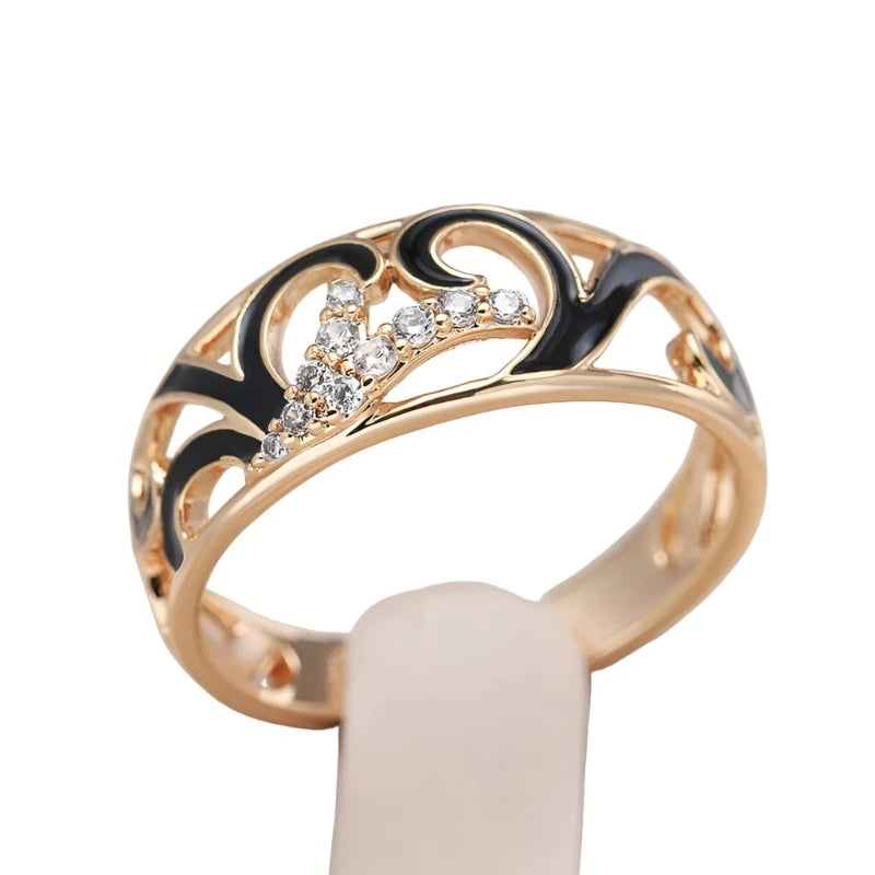 Black And Gold Color Ring