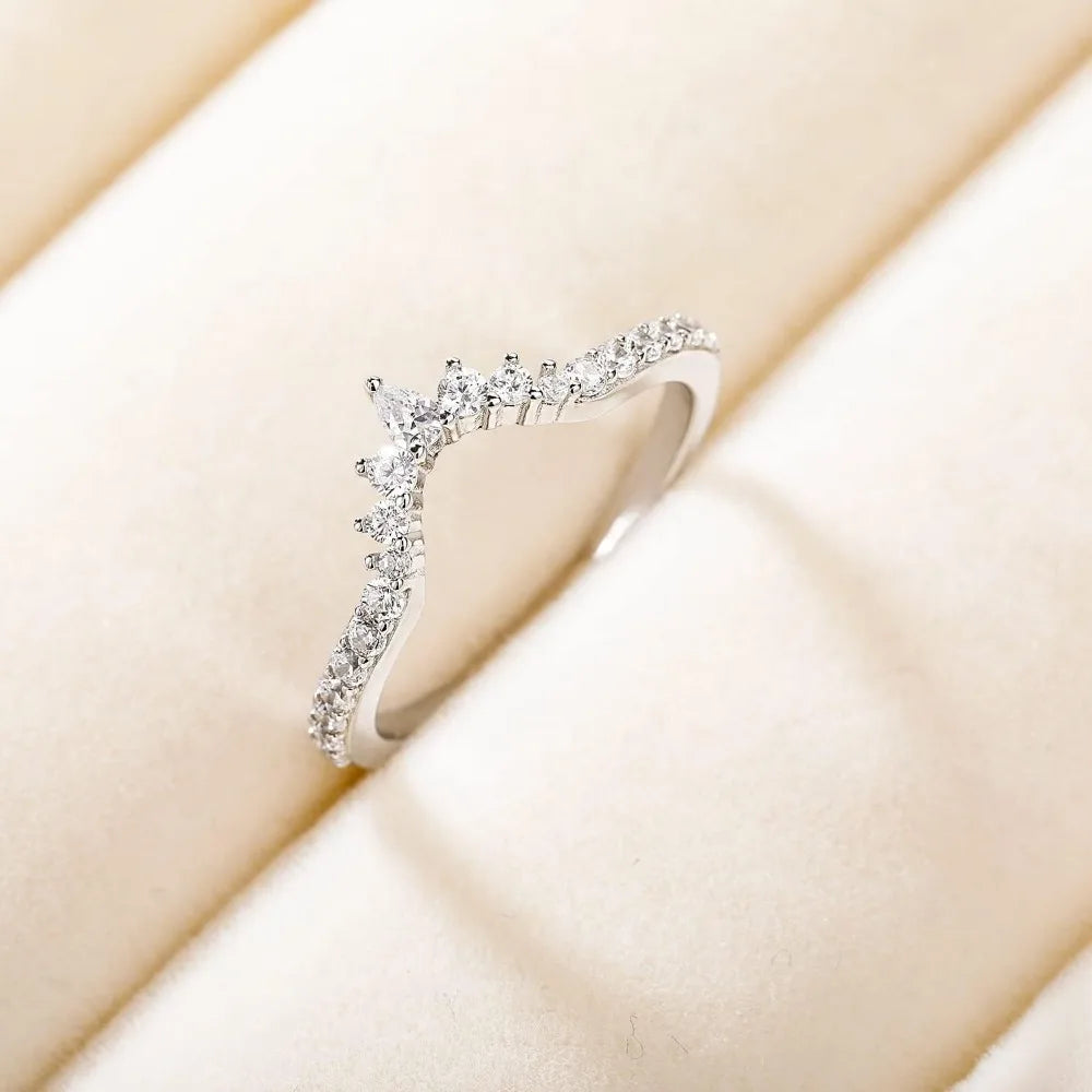 Half Enternity Curved Engagement Rings