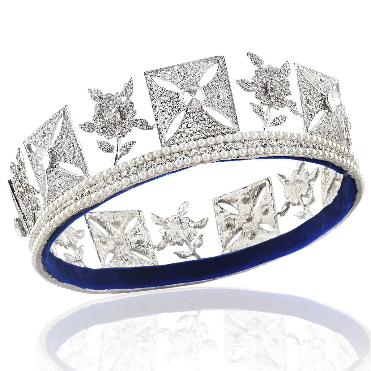 Round Big Pearls Crown