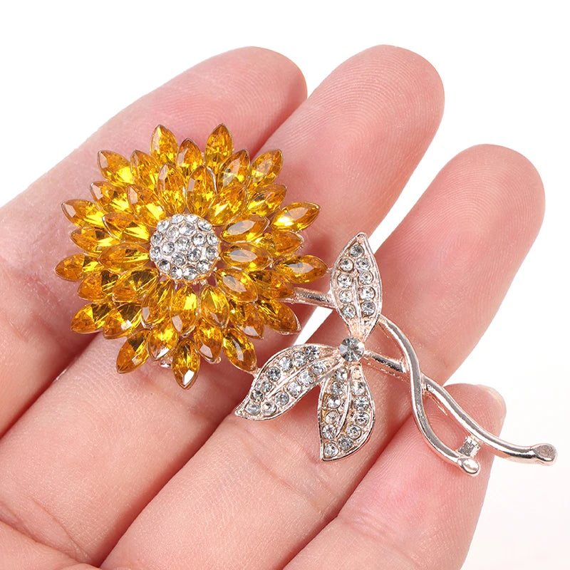 Pearl Sunflower Brooches