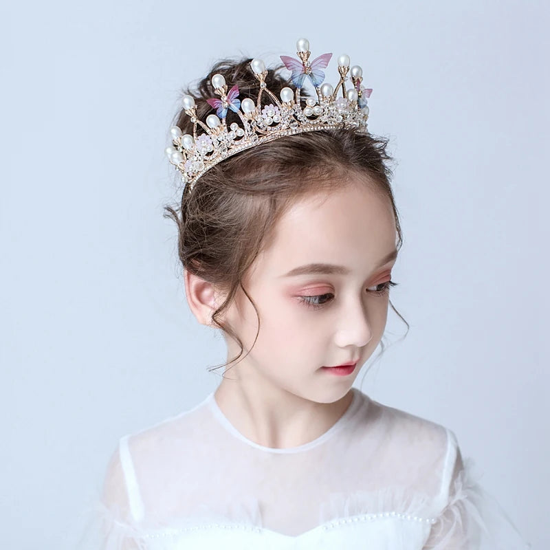 New Royal Pearl Rhinestone Tiara