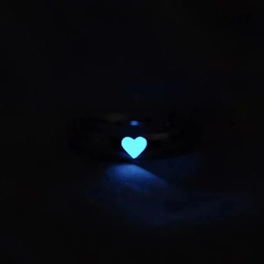 Heart Glowing Rings In Dark
