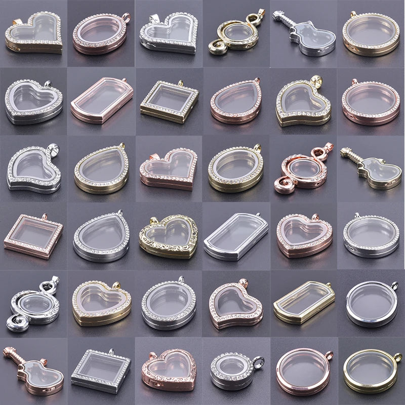 Mix Style Heart Glass Nackles