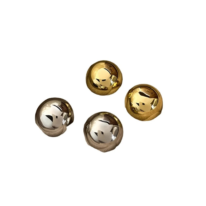 Big Ball Round Stud Earrings