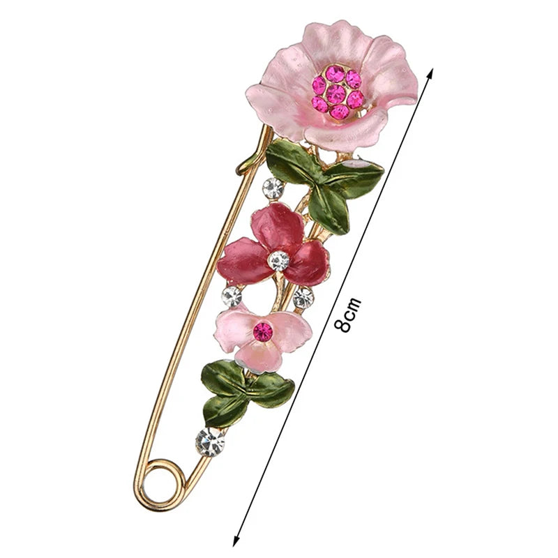 3 Colors Flower Enamel Brooch