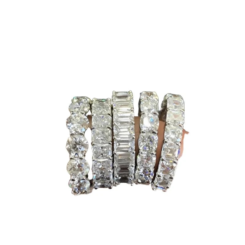 Inlay Crystal Zircon Ring