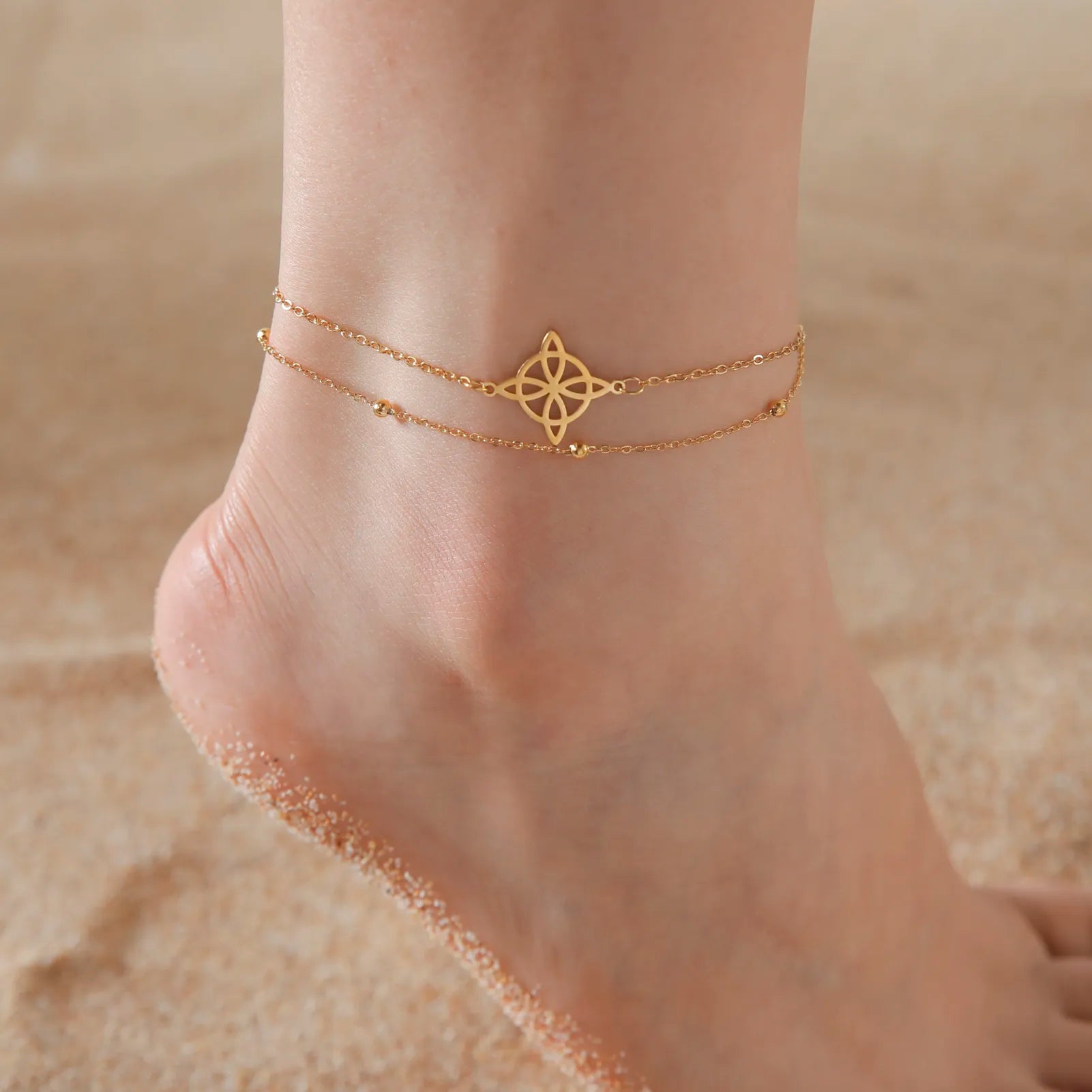 Witch Knot Double Layer Anklets