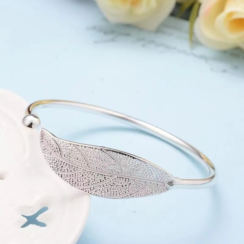 Open Leaf Shaped Bracelet