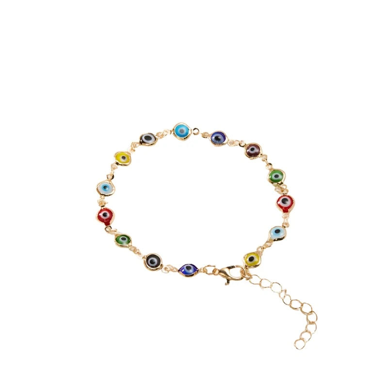 Colourful Evil Eye Anklets