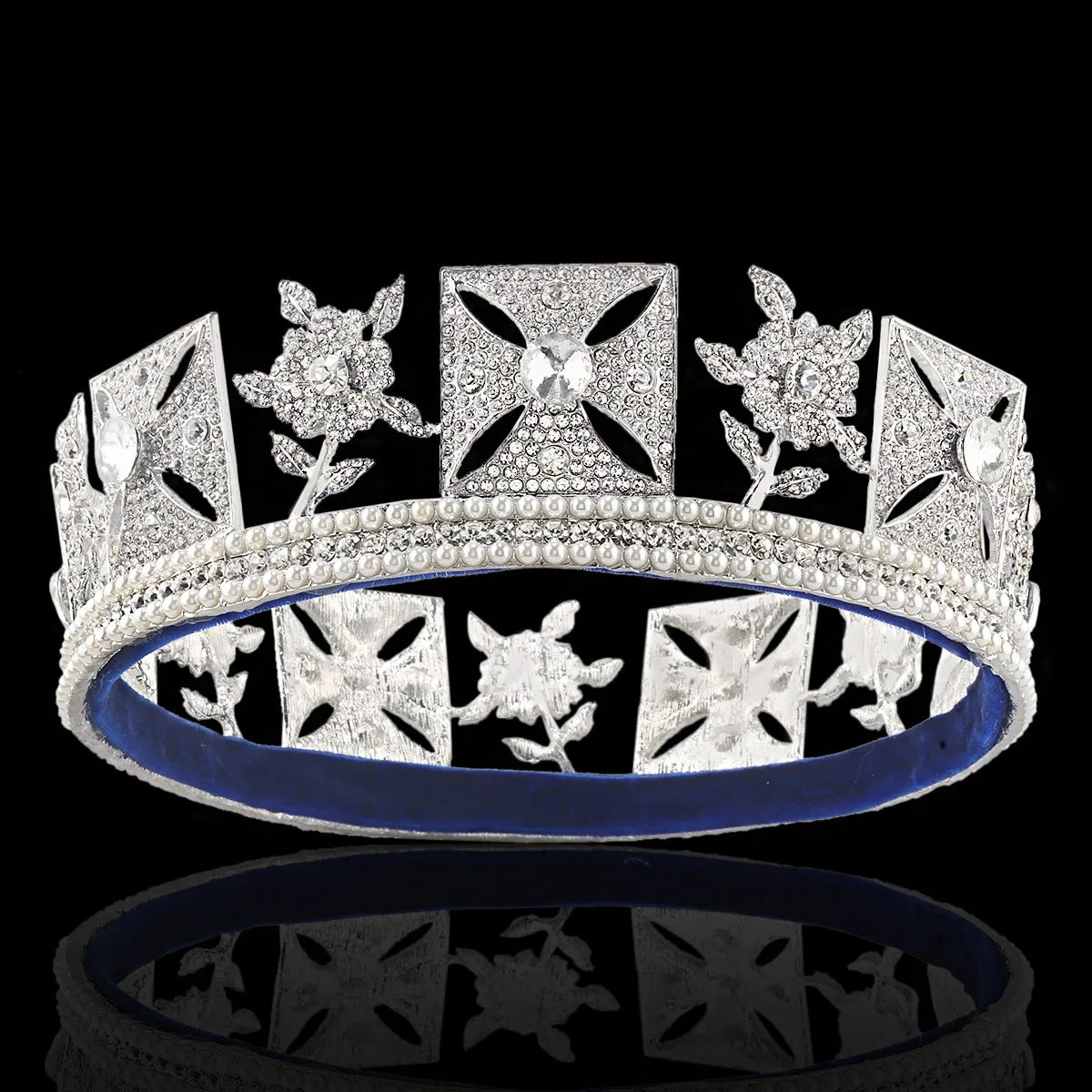 Round Big Pearls Crown