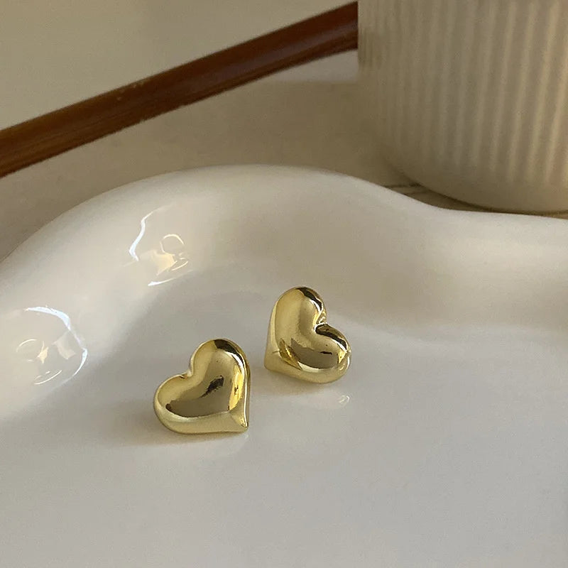 Korean Trend Heart Stud Earrings