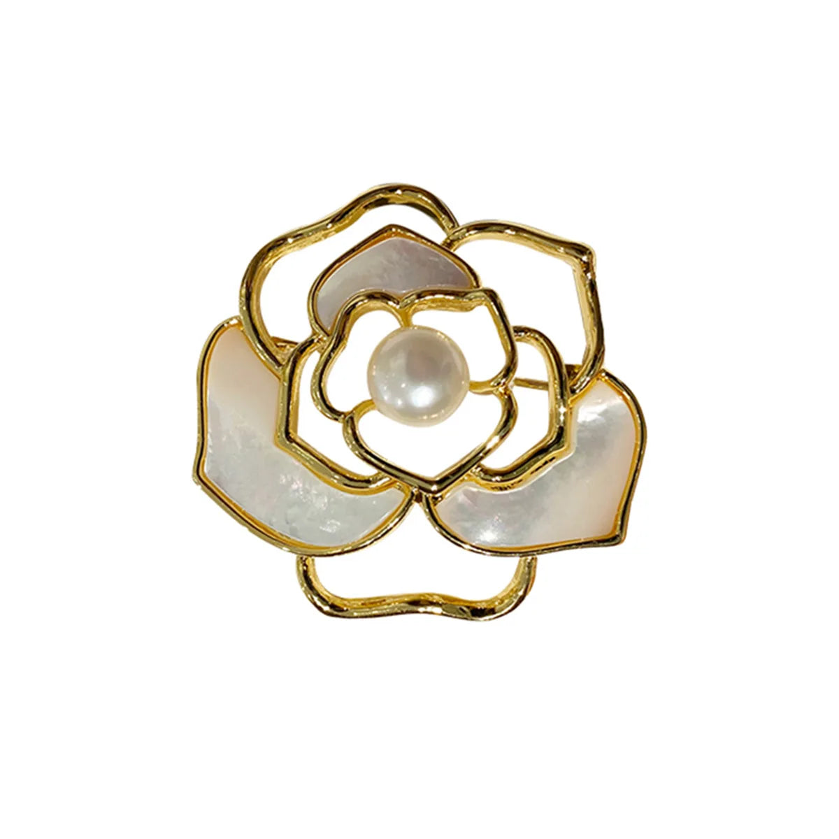 Tulip Flower Golden Brooch
