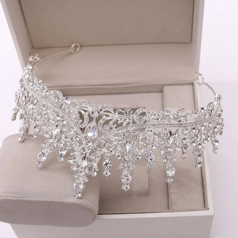 Silver Crystal Jewelry Set