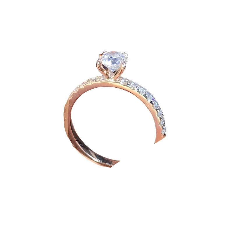 Shiny Crystal Simplicity Ring