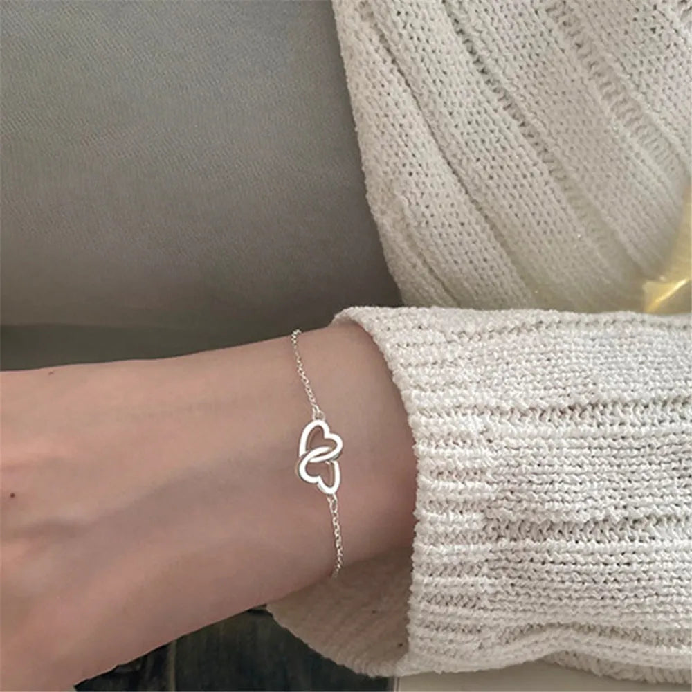 Interlocking Small Hearts Bracelet