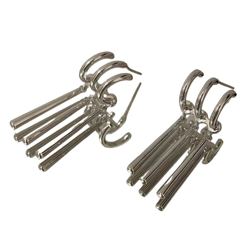 Triple  Dangle Long Earrings