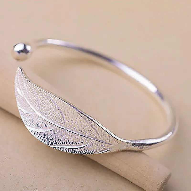 Open Leaf Shaped Bracelet