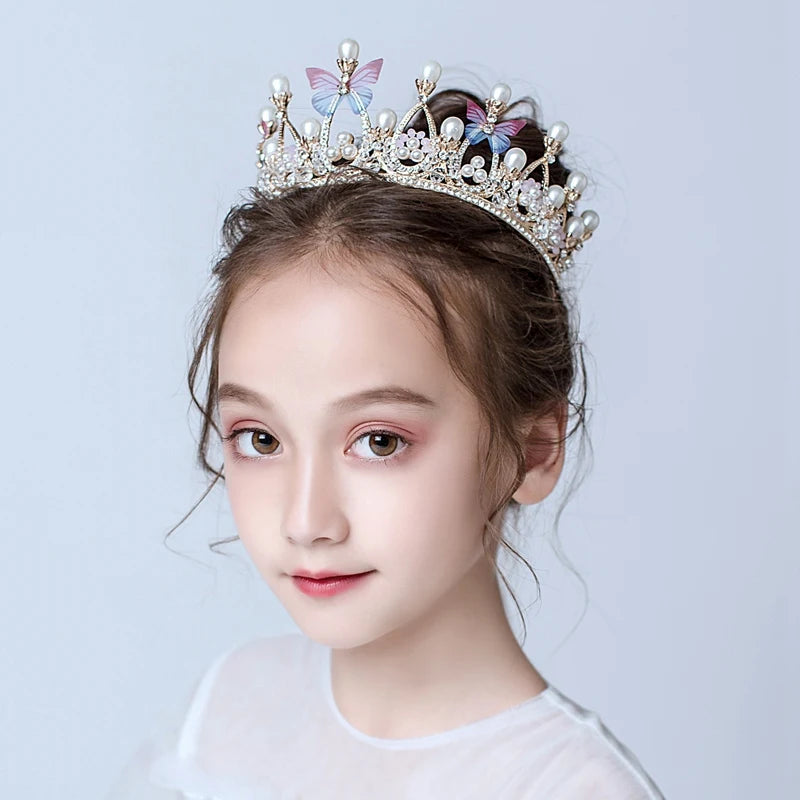New Royal Pearl Rhinestone Tiara