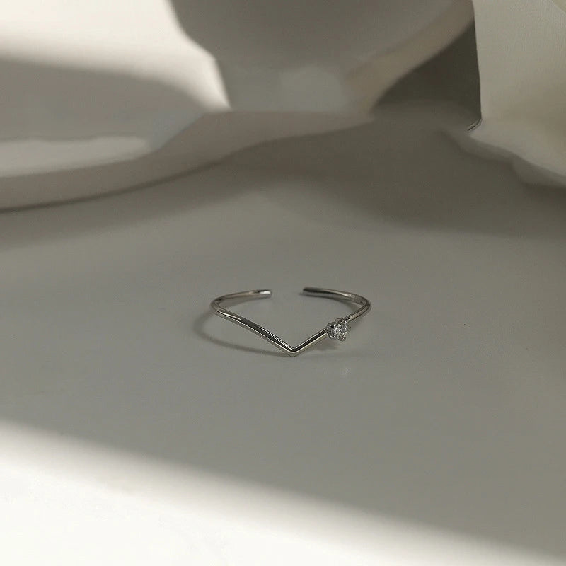 Korean V Shape Multilayer Ring