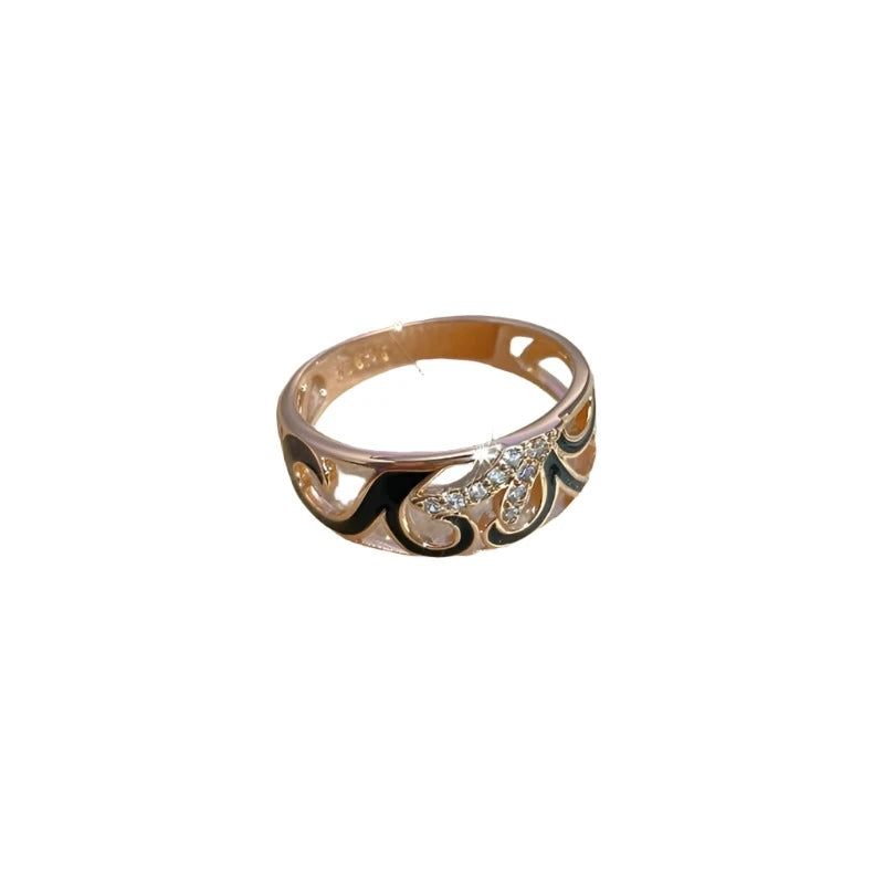 Black And Gold Color Ring