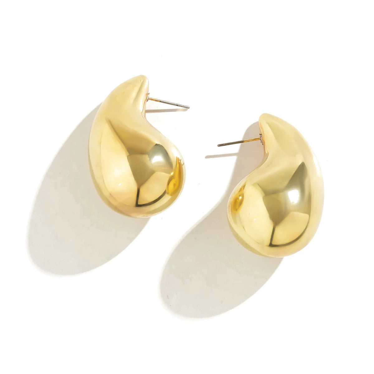 Drop Dome Stud Earrings