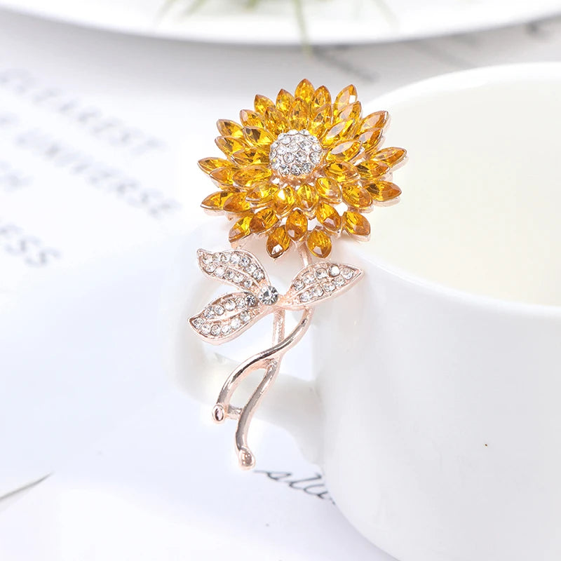 Pearl Sunflower Brooches