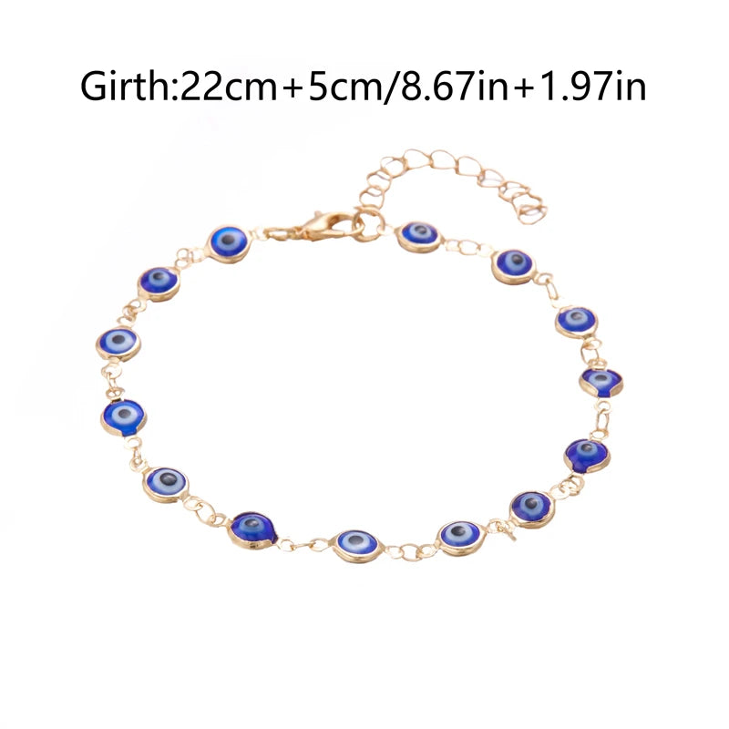 Colourful Evil Eye Anklets