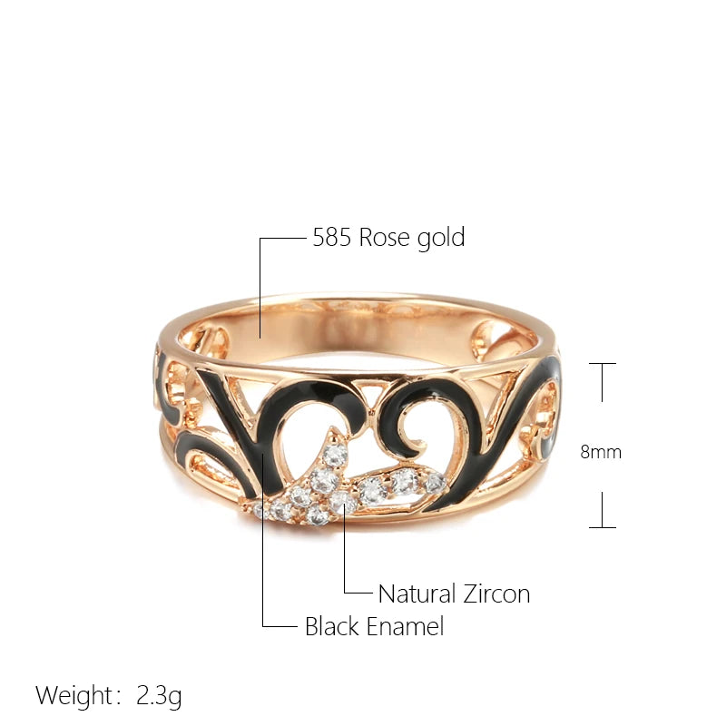 Black And Gold Color Ring