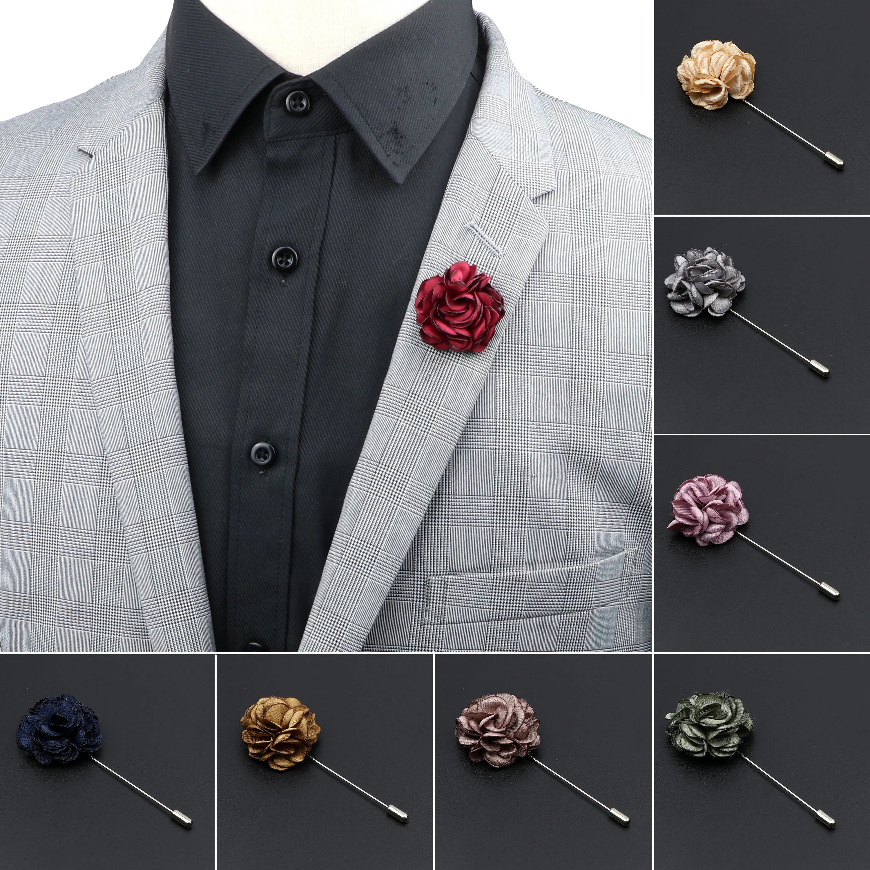 Men's Handmade Floral park Brooches