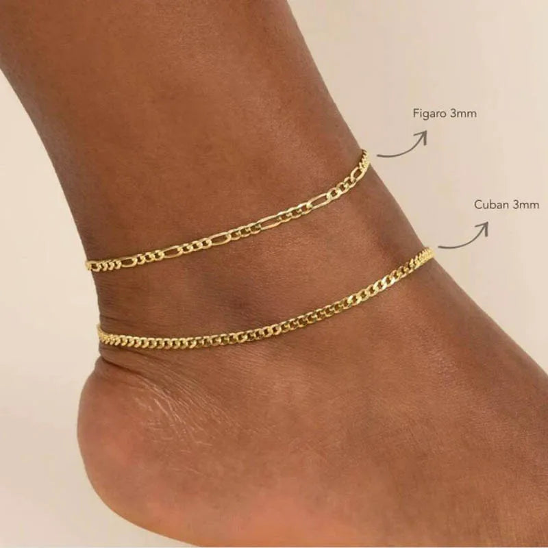 Chunky Figaro Chain Anklets