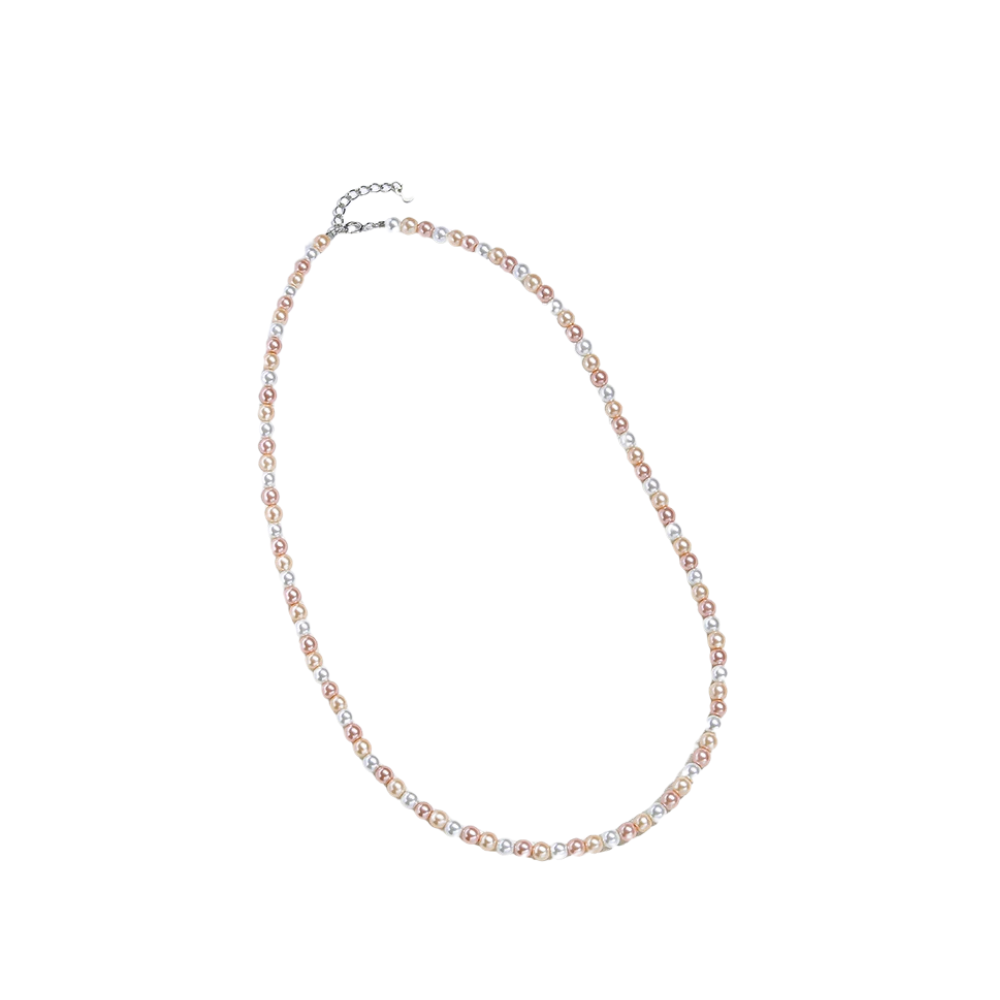 Silver Pearl Choker Necklace